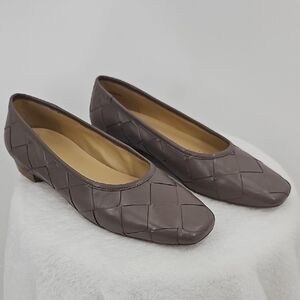 Trotters Elegant Taupe Woven Women's Loafers Size 10M